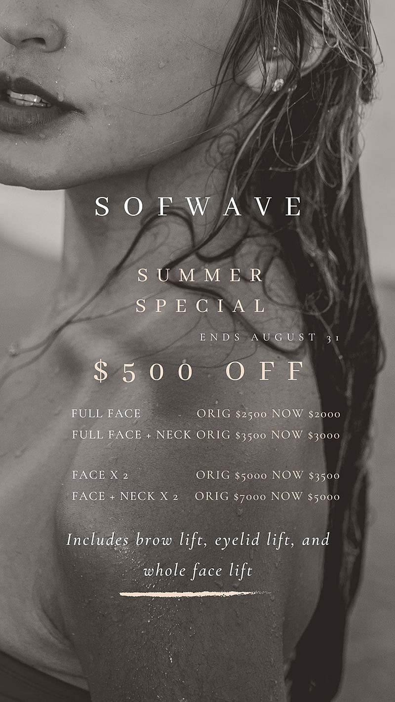 Sofwave summer special promotional offer details.